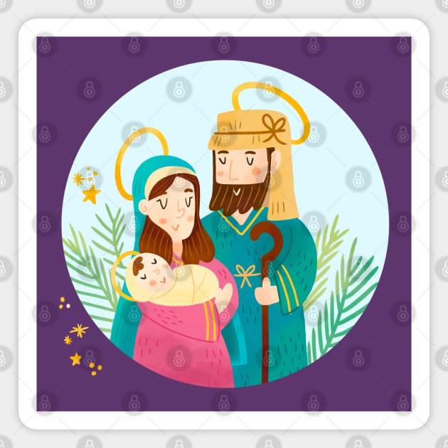 Nativity Cartoon Magnet by Mako Design 